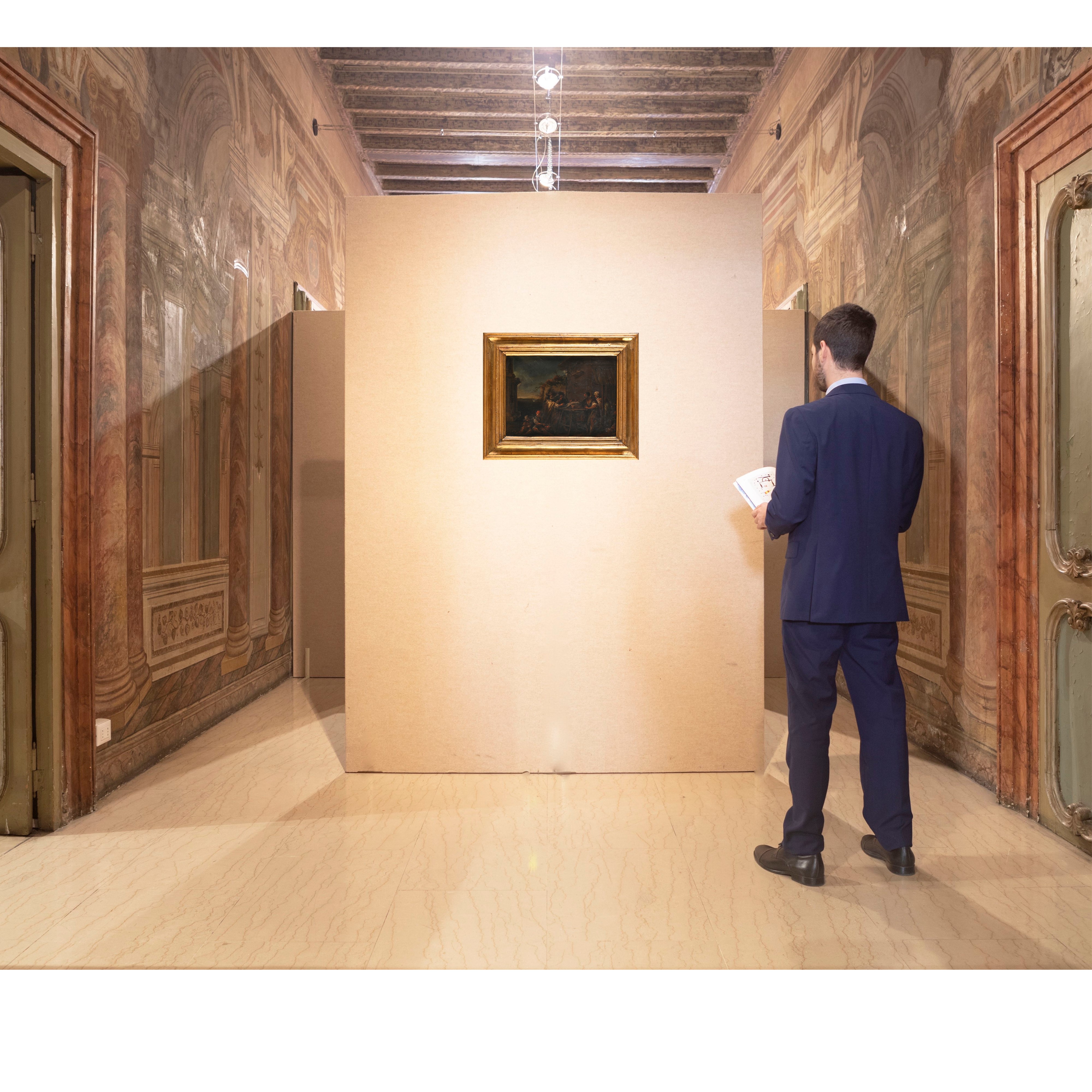 Sosta dei viandanti nella campagna romana