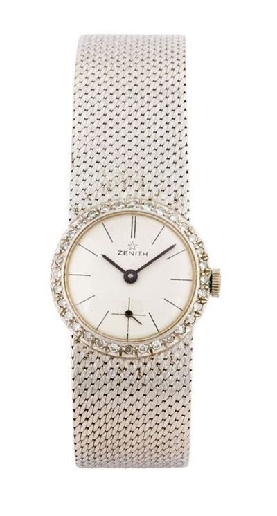 Orologio Zenith Oro Bianco Bracciale Tessuto Brill 8/8