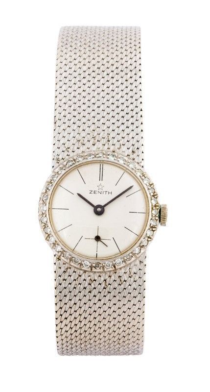 Orologio Zenith Oro Bianco Bracciale Tessuto Brill 8/8