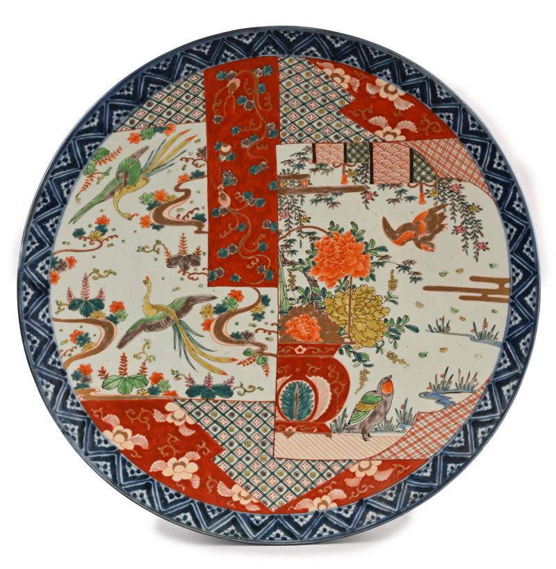 Grande Piatto in Porcellana, Imari, Giappone