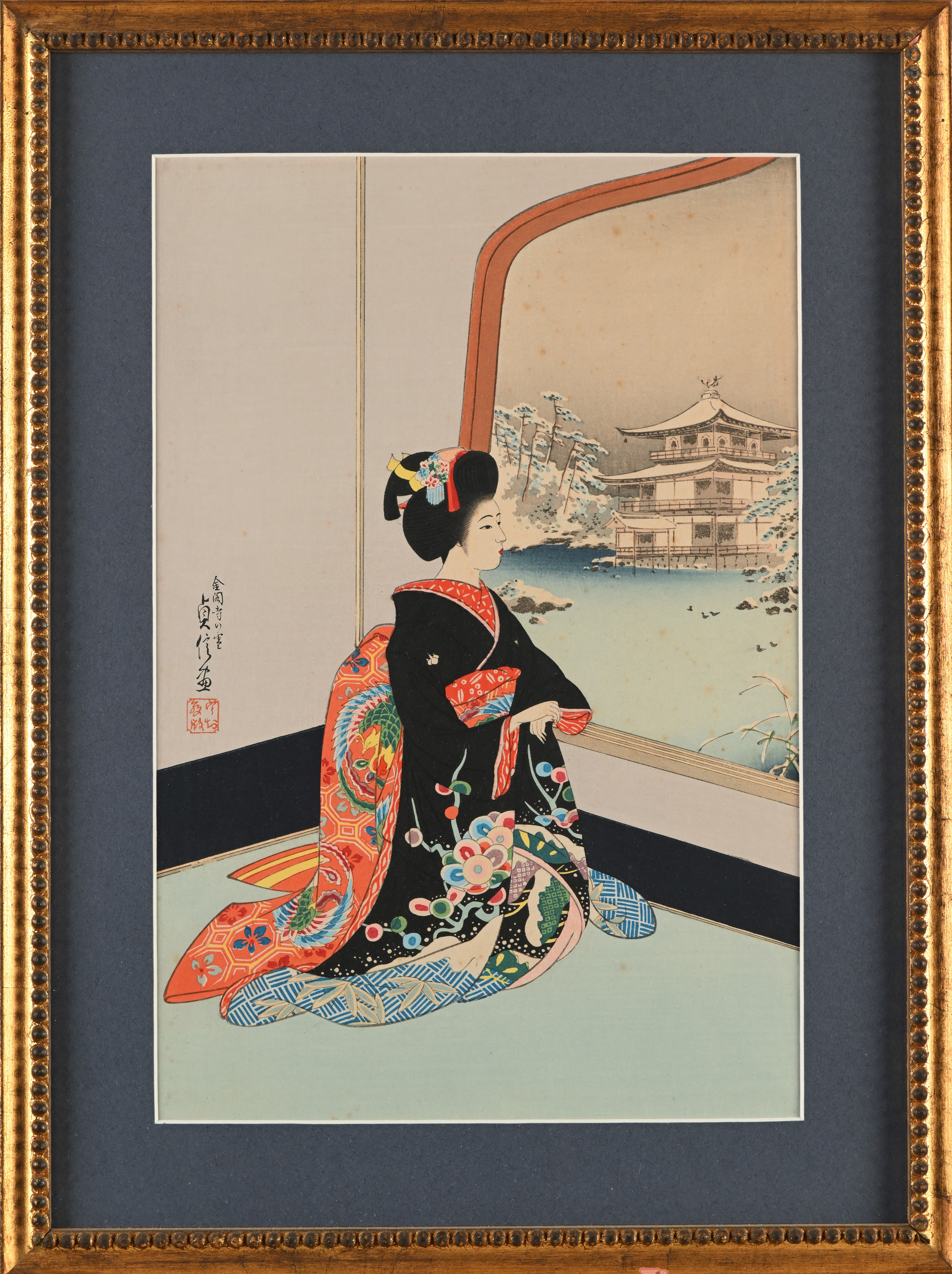 Sadanobu Hasegawa III - Giovane Geisha in Inverno