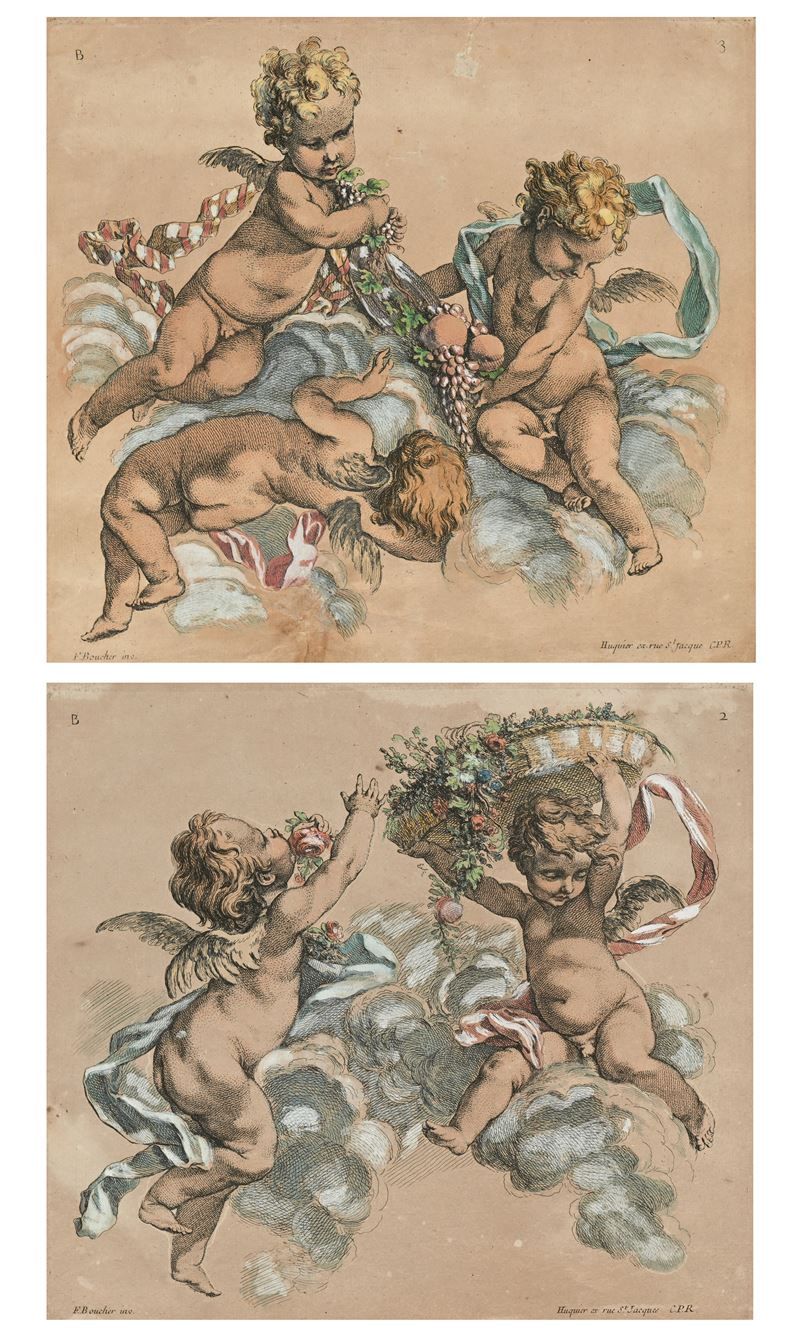 Gabriel Huquier - Giochi di Putti, da Francois Boucher