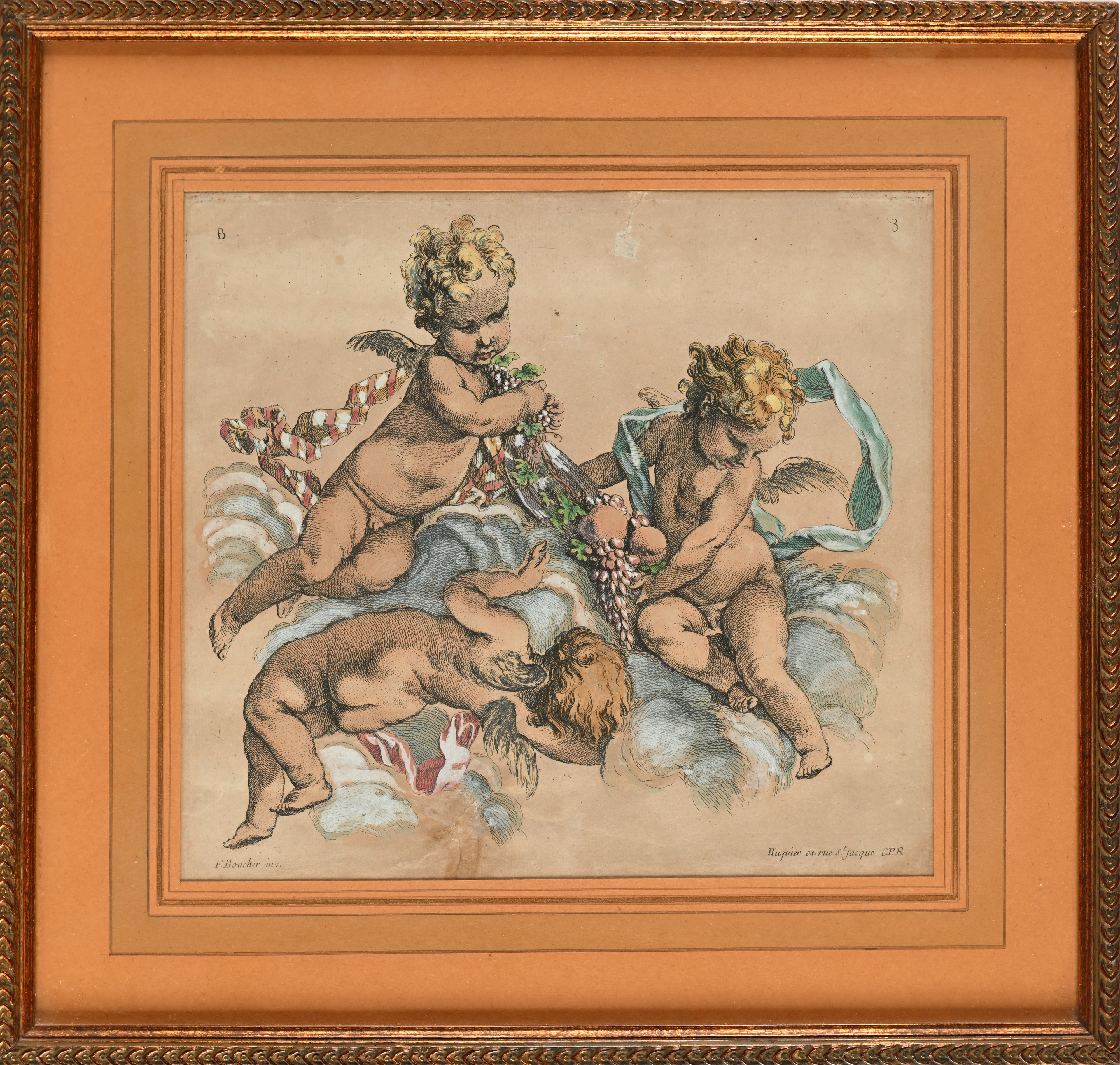 Gabriel Huquier - Giochi di Putti, da Francois Boucher
