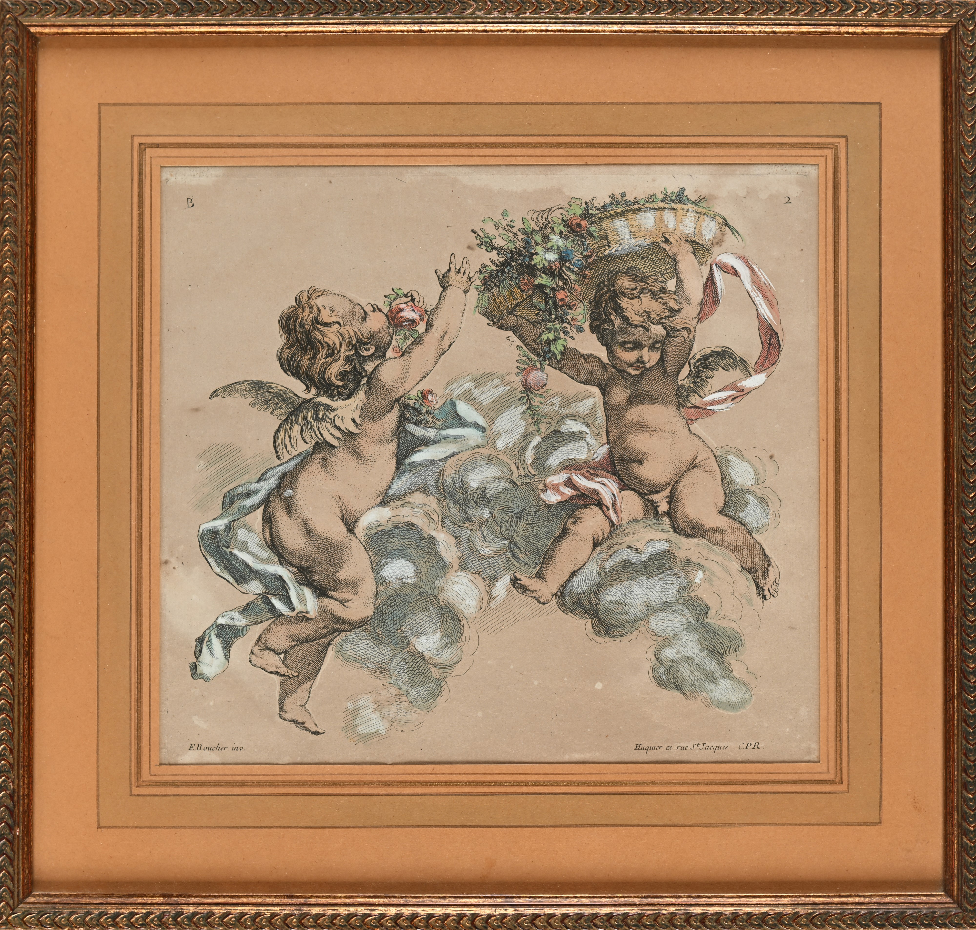 Gabriel Huquier - Giochi di Putti, da Francois Boucher