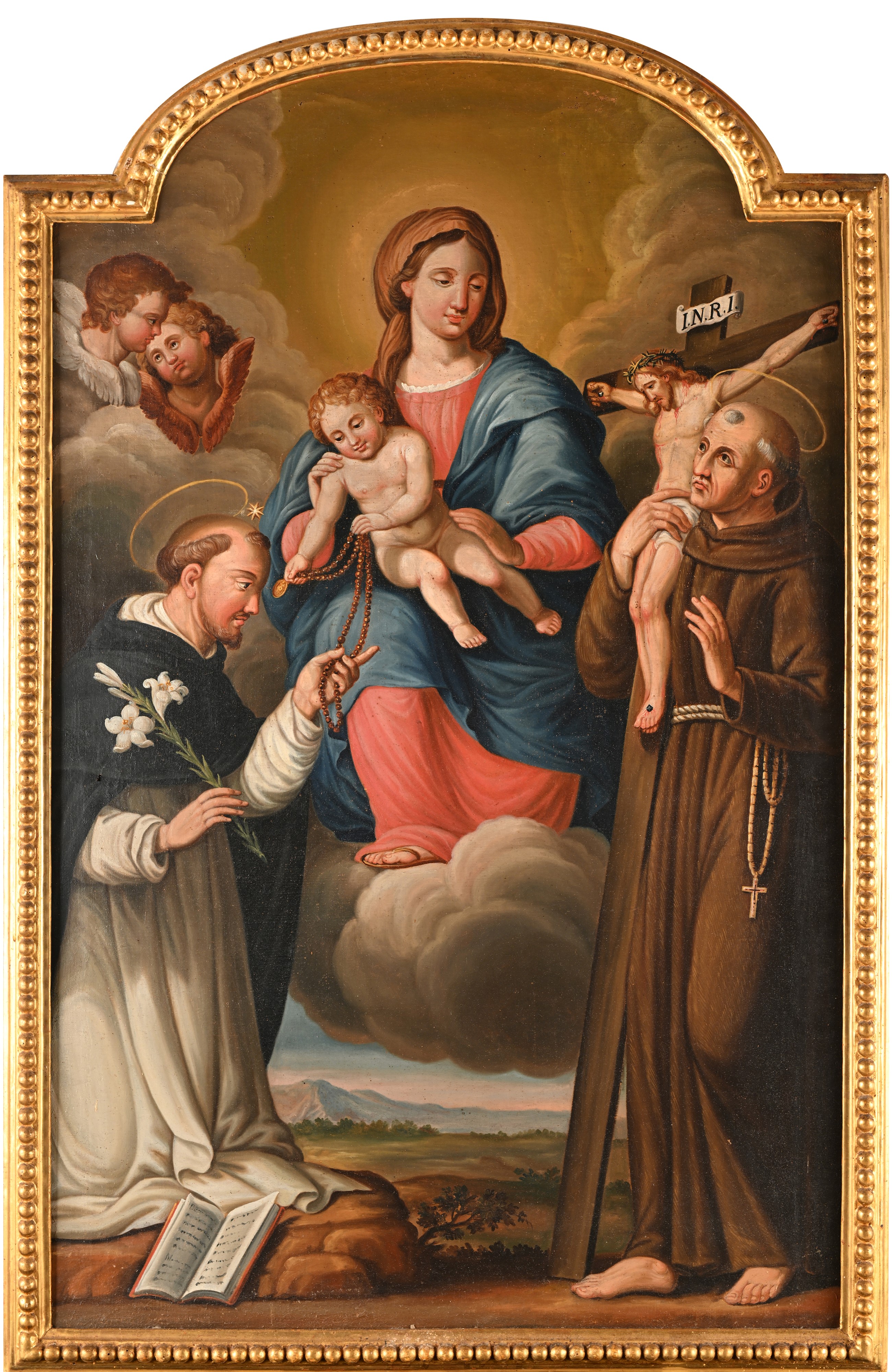 Scuola Italiana della Fine del XIX Secolo - Madonna con Bambino e Santi