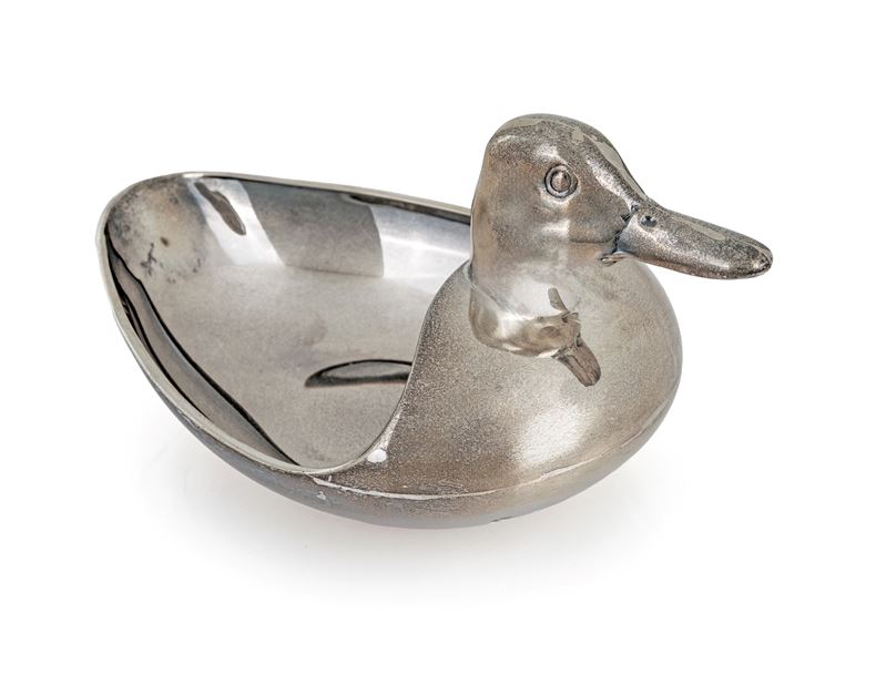 Salsiera in Argento 925/000 a Forma di Anatra