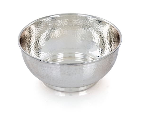 Coppetta in argento martellato