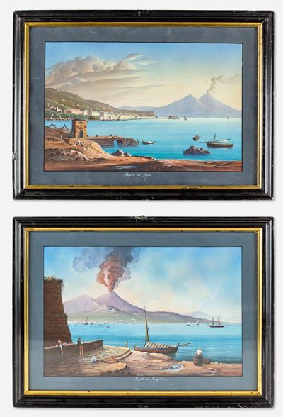 A) Napoli da Mergellina B) Napoli dal Mare