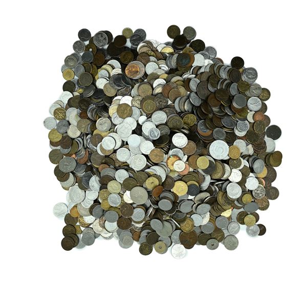 Lotto monete di metallo vile