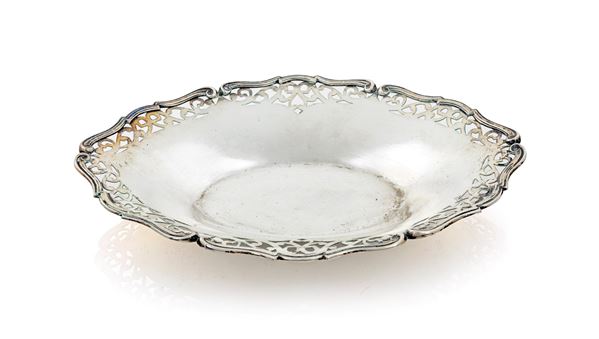 Cestino ovale in argento 800/000