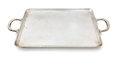 Vassoio Rettangolare in Argento 916/000 con Manici