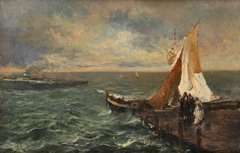 Mosè Bianchi - Imbarcadero a Chioggia