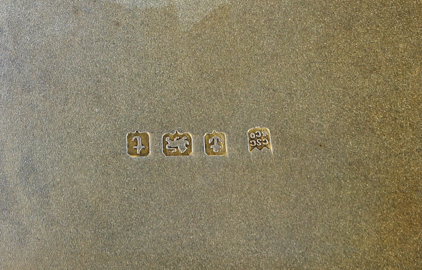 Portasigarette in argento, Birmingham 1918