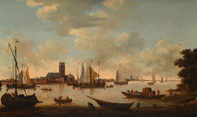Vista di Dordrecht dal Fiume Maas