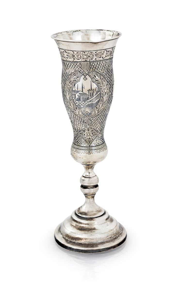 Flute in Argento 875/000 Niellato, Mosca 1888