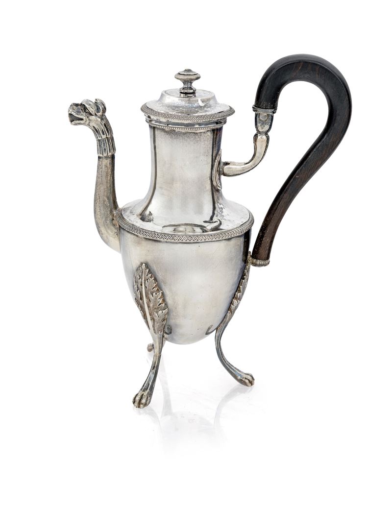 Caffettiera Egoiste in Argento 925/000, Parigi 1789, Argentiere Nicolas Caillenzen