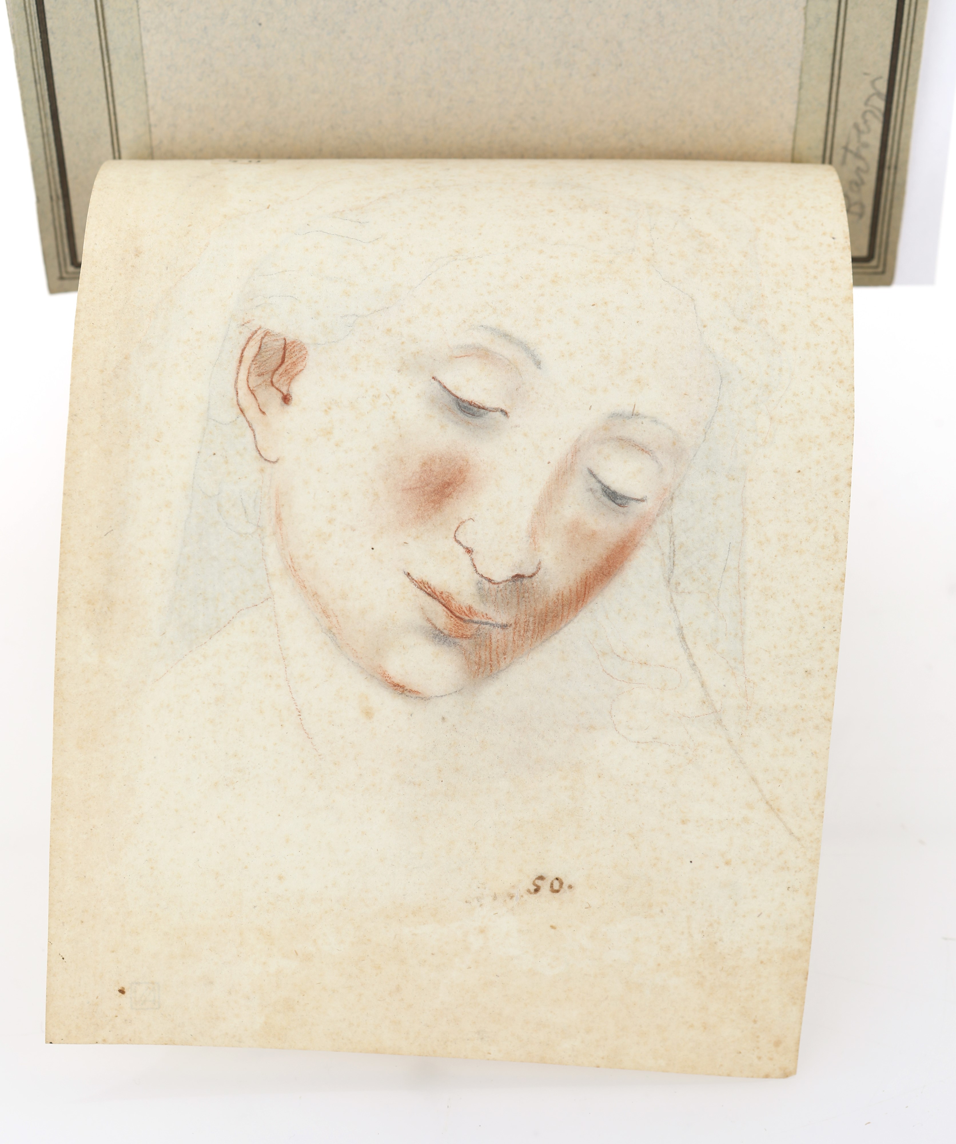 Francesco Bartolozzi - Studio di Testa Femminile, Verso Studio di Testa