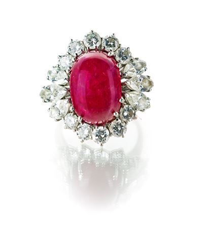 Anello in Oro, Rubino e Brillanti