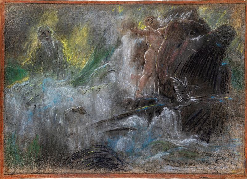 Adolf Hirémy-hirschl - Ulisse Contro Nettuno