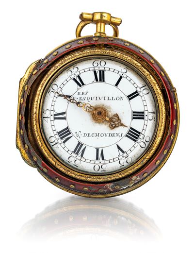 Esquivillon & Dechoudens, Orologio da Tasca a Tre Casse in Leton