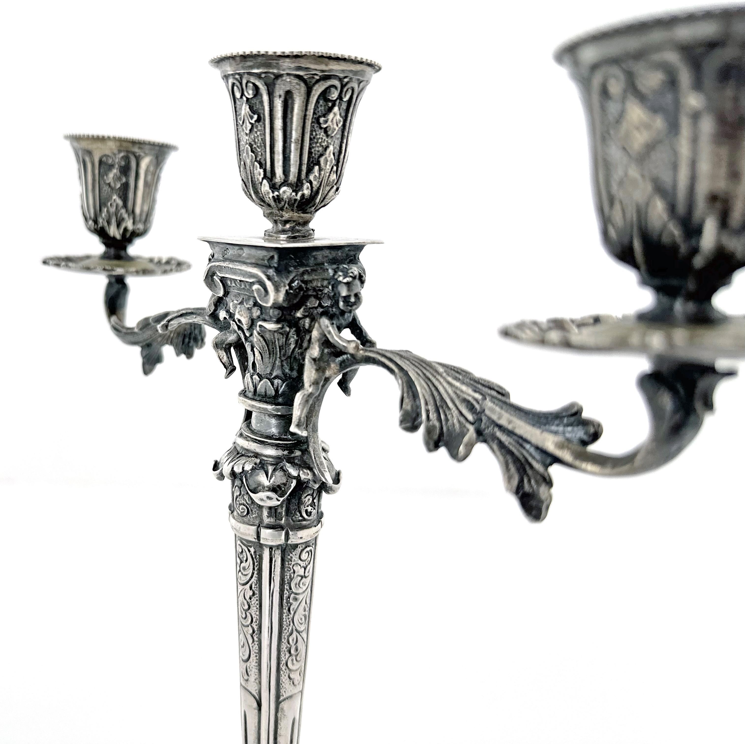 Coppia di Candelabri a Tre Luci