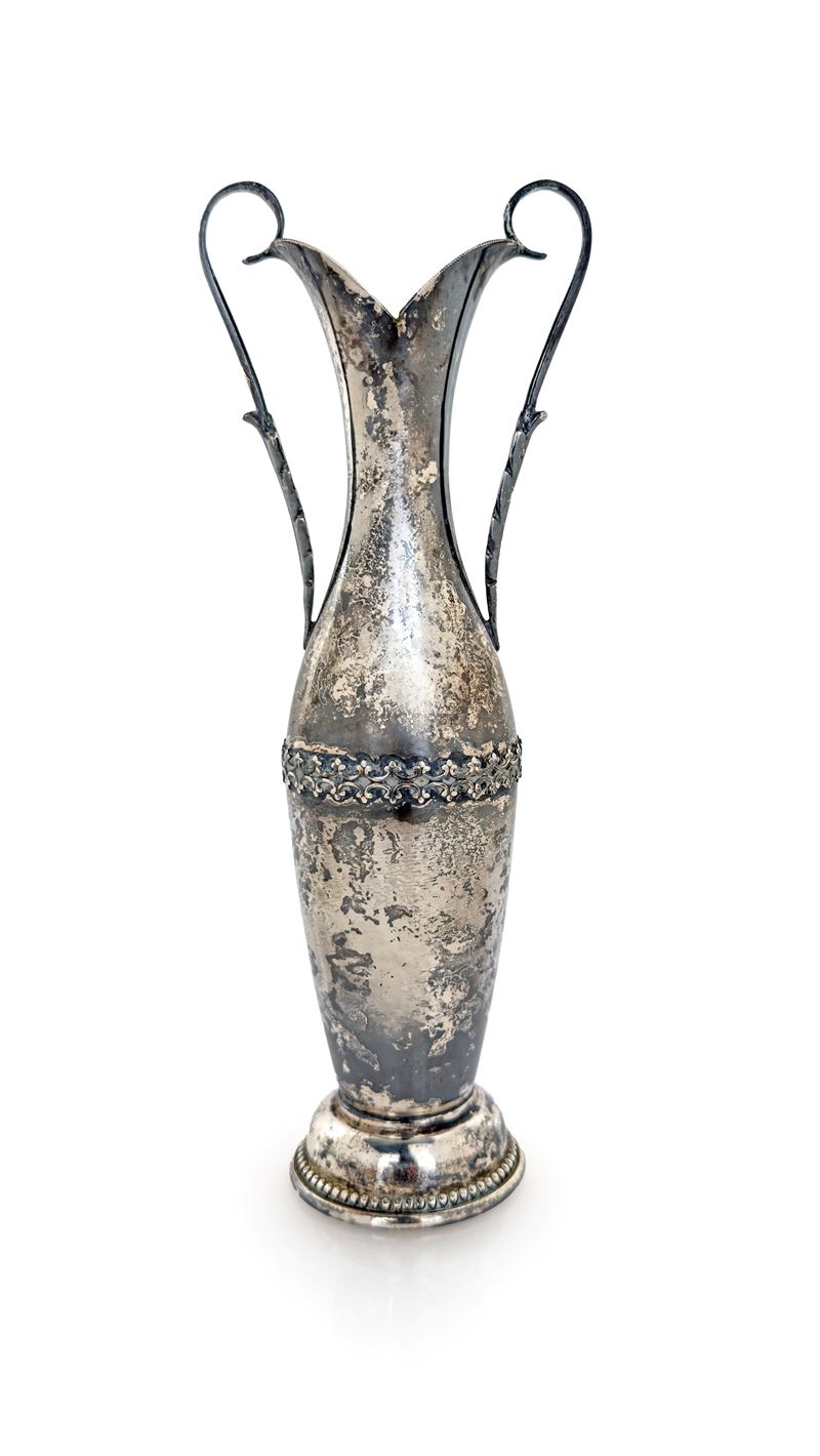 Vasetto Biansato Solifleur con Bocca Lobata