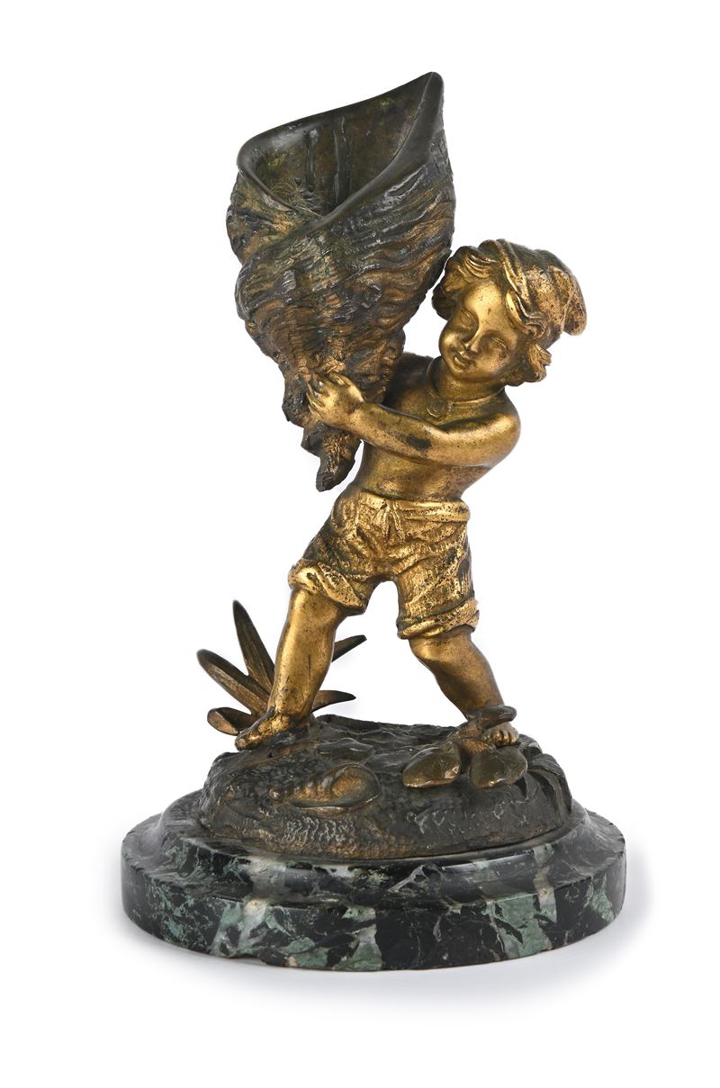 Scultura in Bronzo Dorato e Brunito, XX Secolo