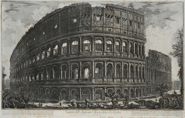 Ristampa della Veduta del Colosseo