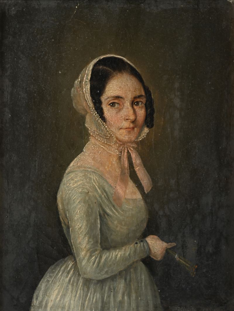 Scuola Francese del XIX Secolo - Ritratto di Gentildonna