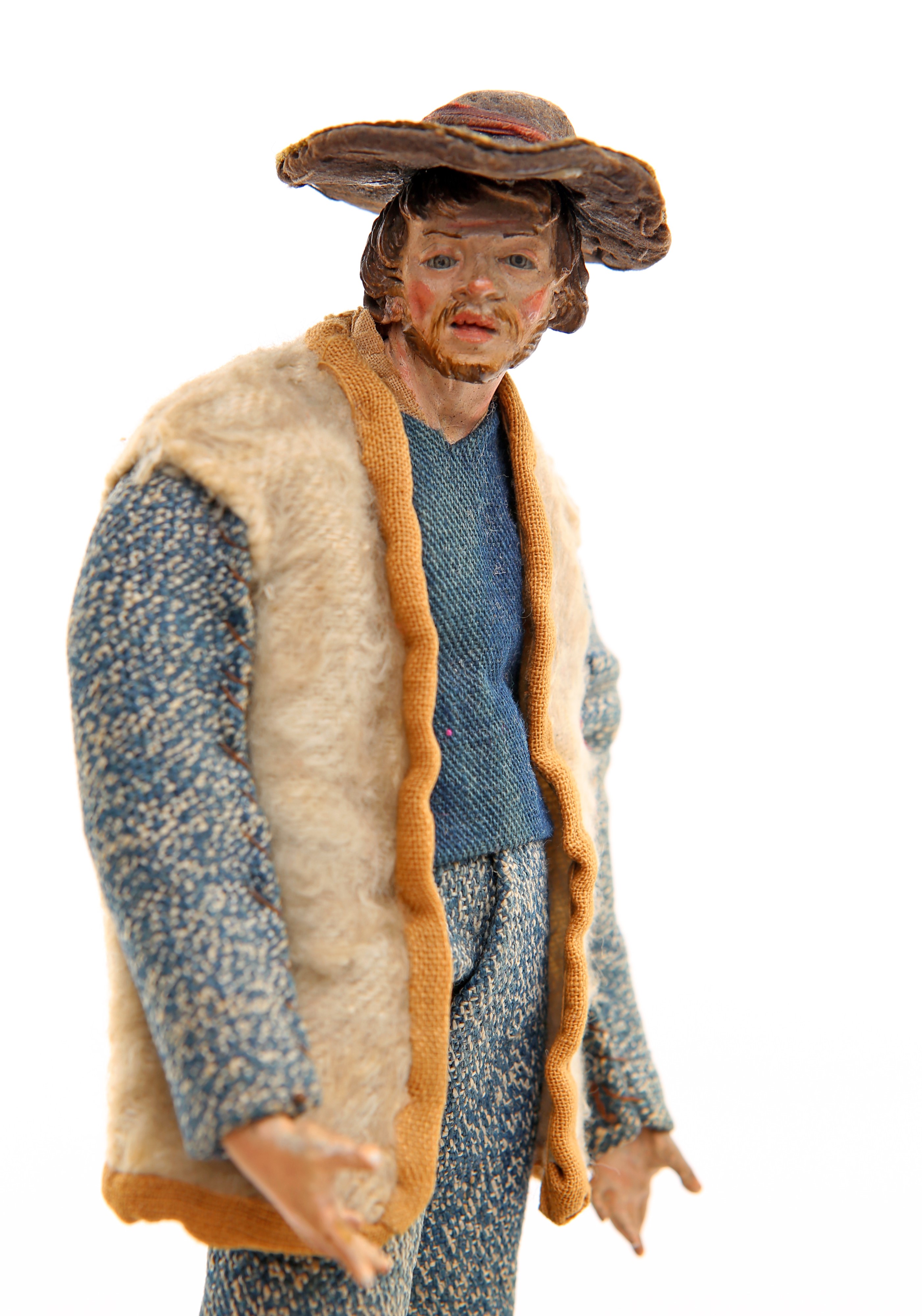 Rustico con barba, gilet e cappello