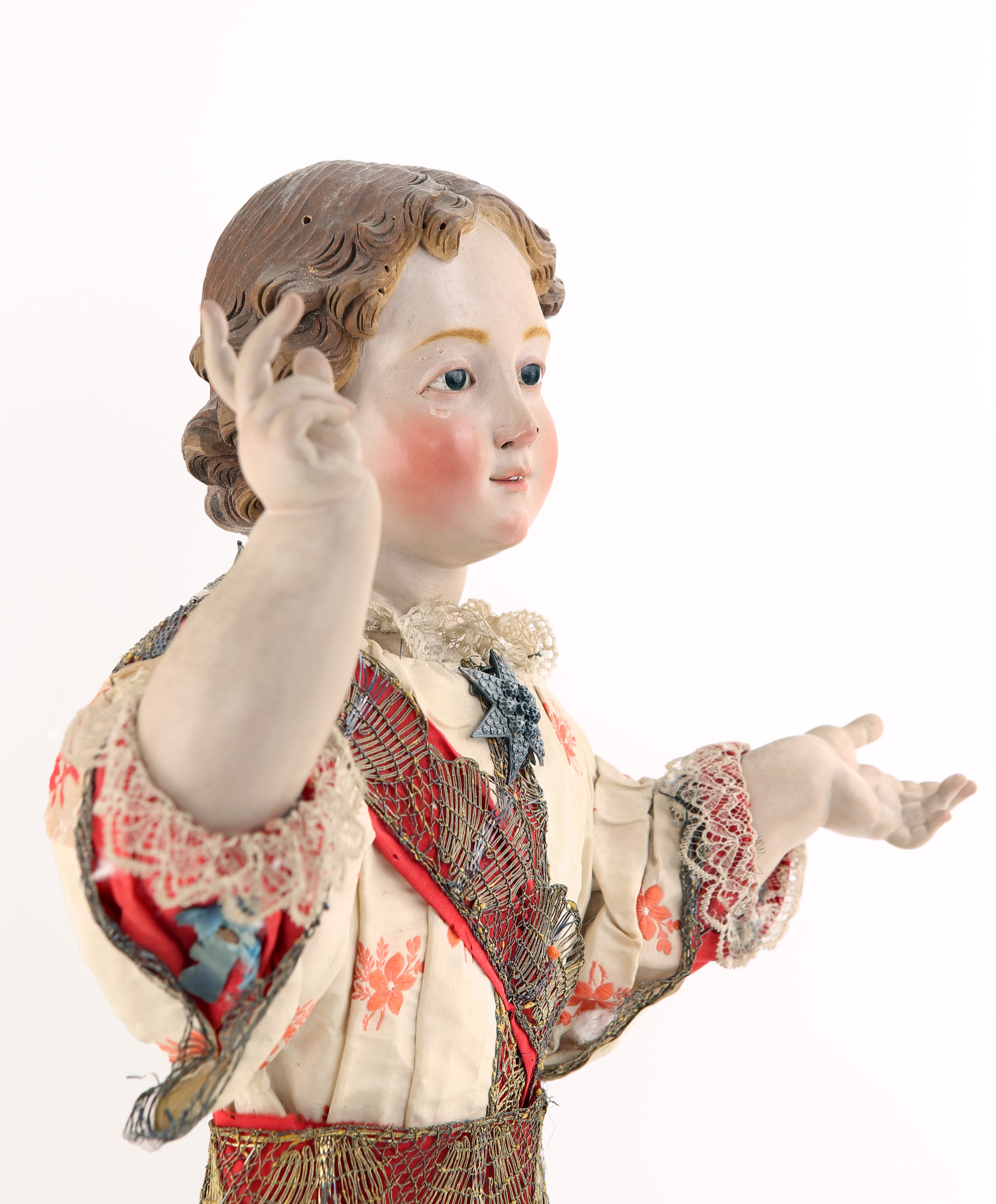 Bambinello della Strenna in legno laccato, XIX secolo