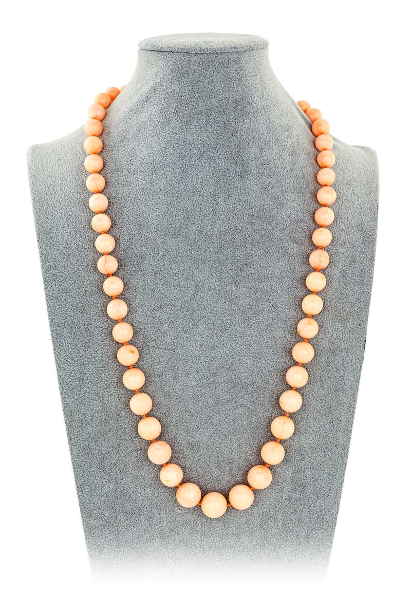 Collana in Corallo Rosa e Oro