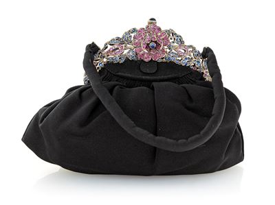 Pochette da Sera Liberty in Seta, Argento, Zaffiri e Rubini