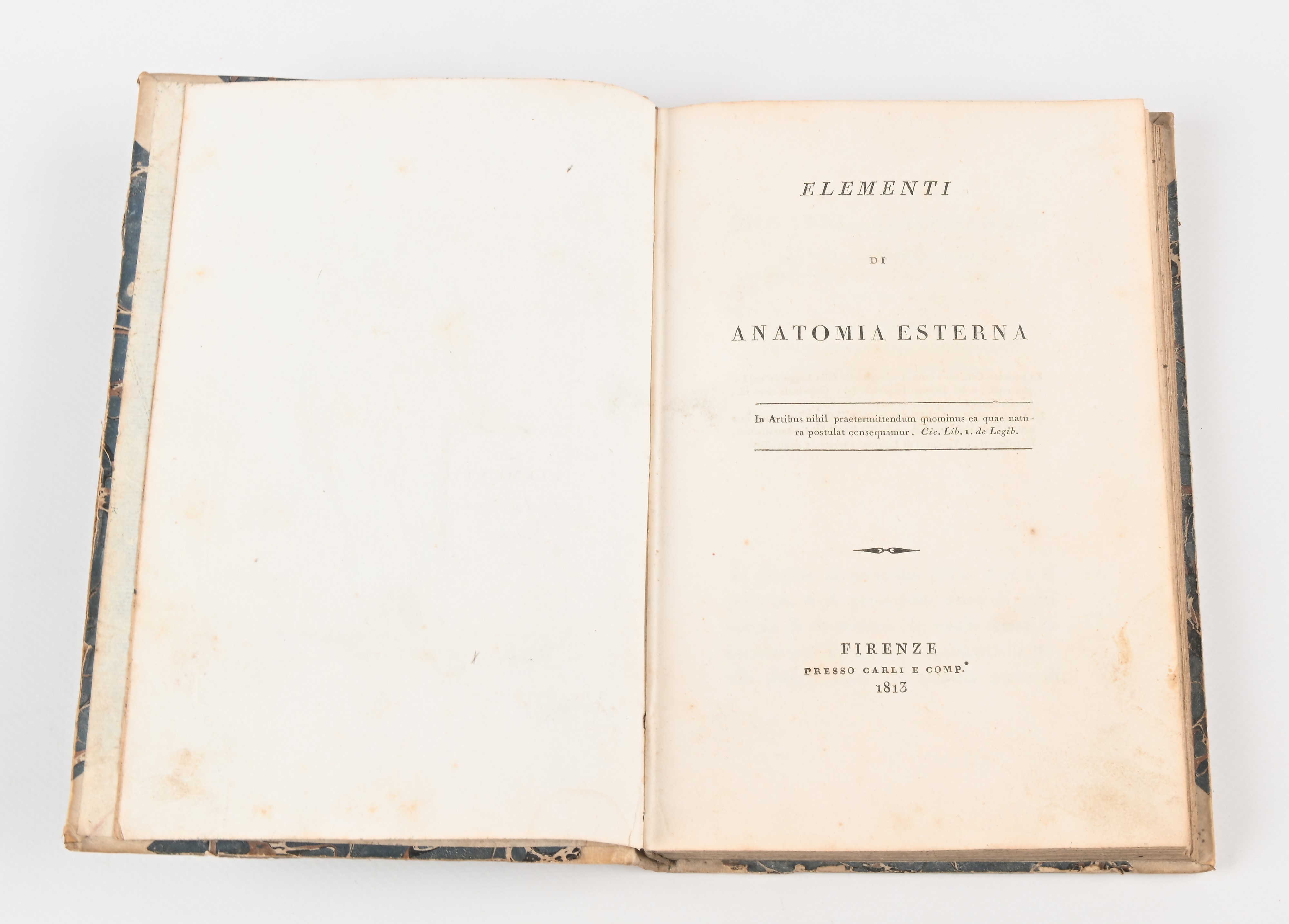 Leopoldo Uguccioni - Elementi di anatomia esterna. Carli e Comp., Firenze 1813 / Insieme a 2 opus...