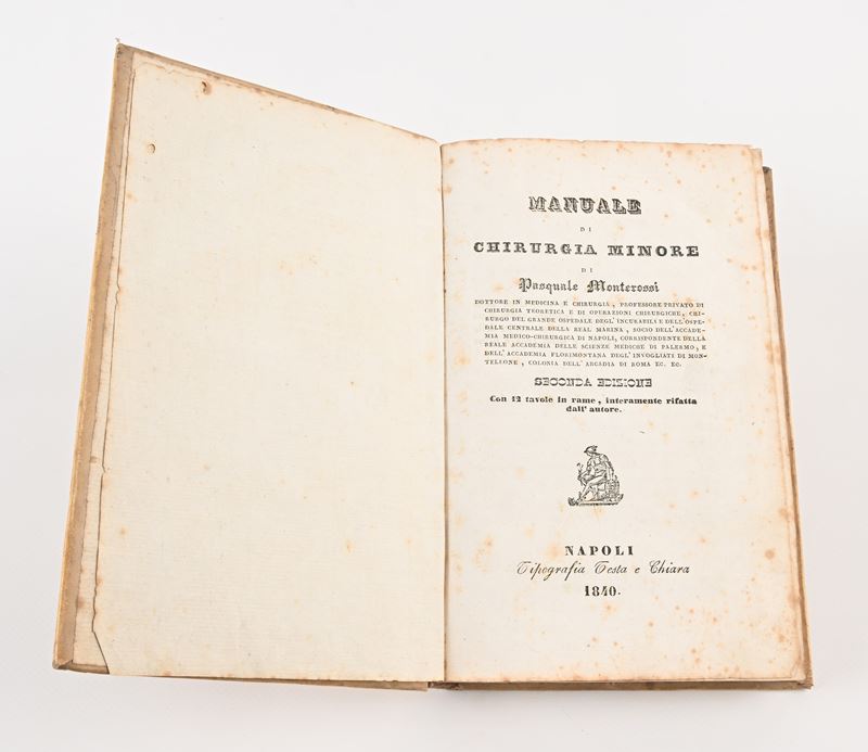Pasquale Monterossi - Manuale di Chirurgia Minore. con 12 Tavole in Rame