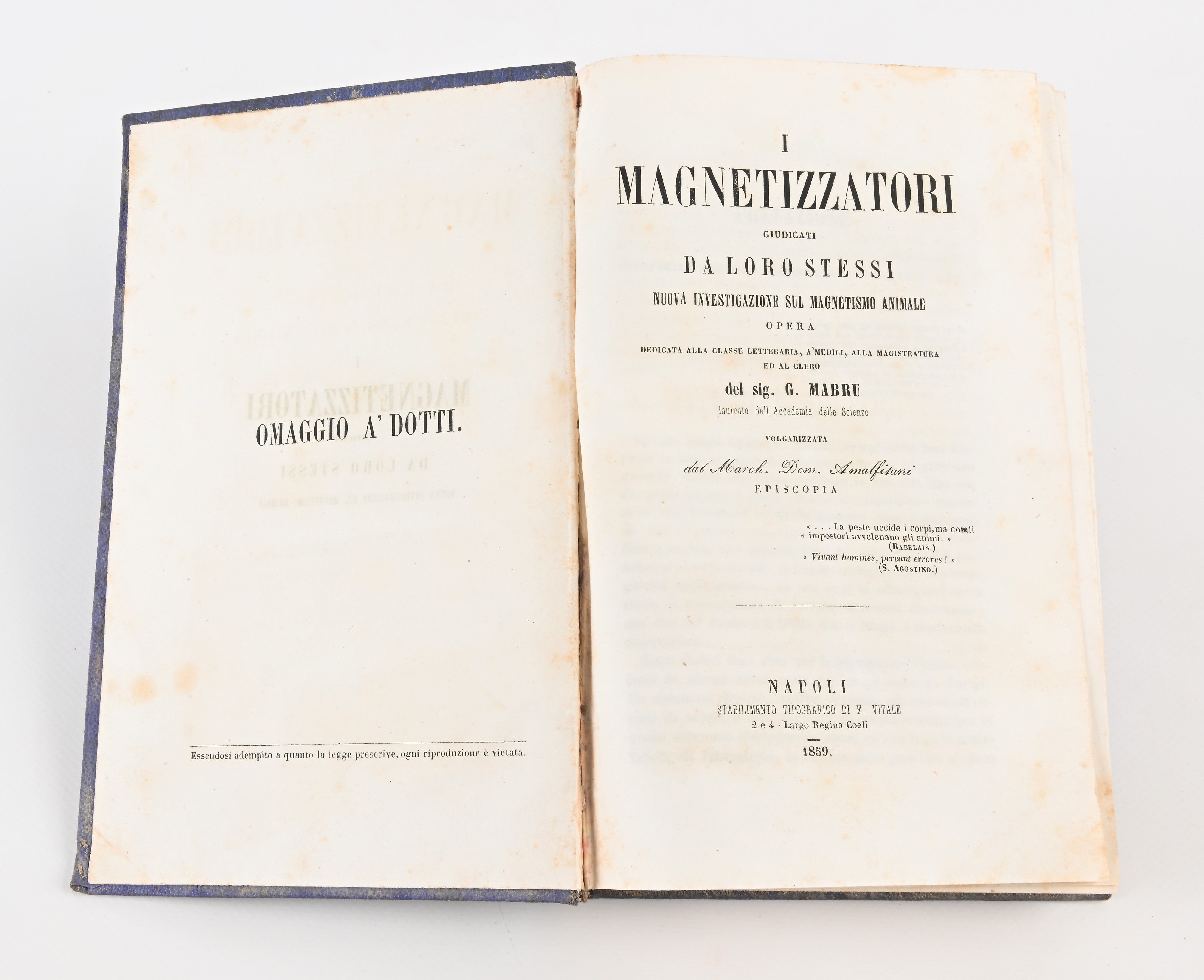 Lotto di 2 Libri sul Magnetismo: Francesco Guidi - Trattato Teorico Pratico di Magnetismo Animale...