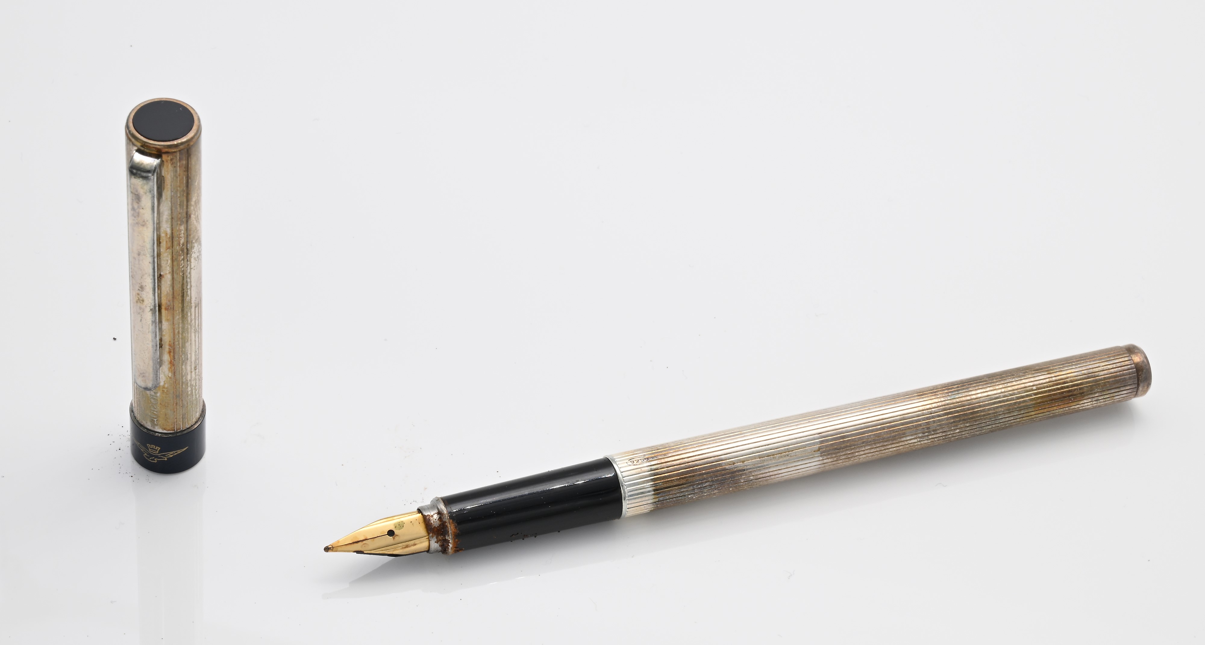 Aurora Marco Polo Aeronautica Militare Italiana - Penna Stilografica in Argento 925/000 e Smalto ...