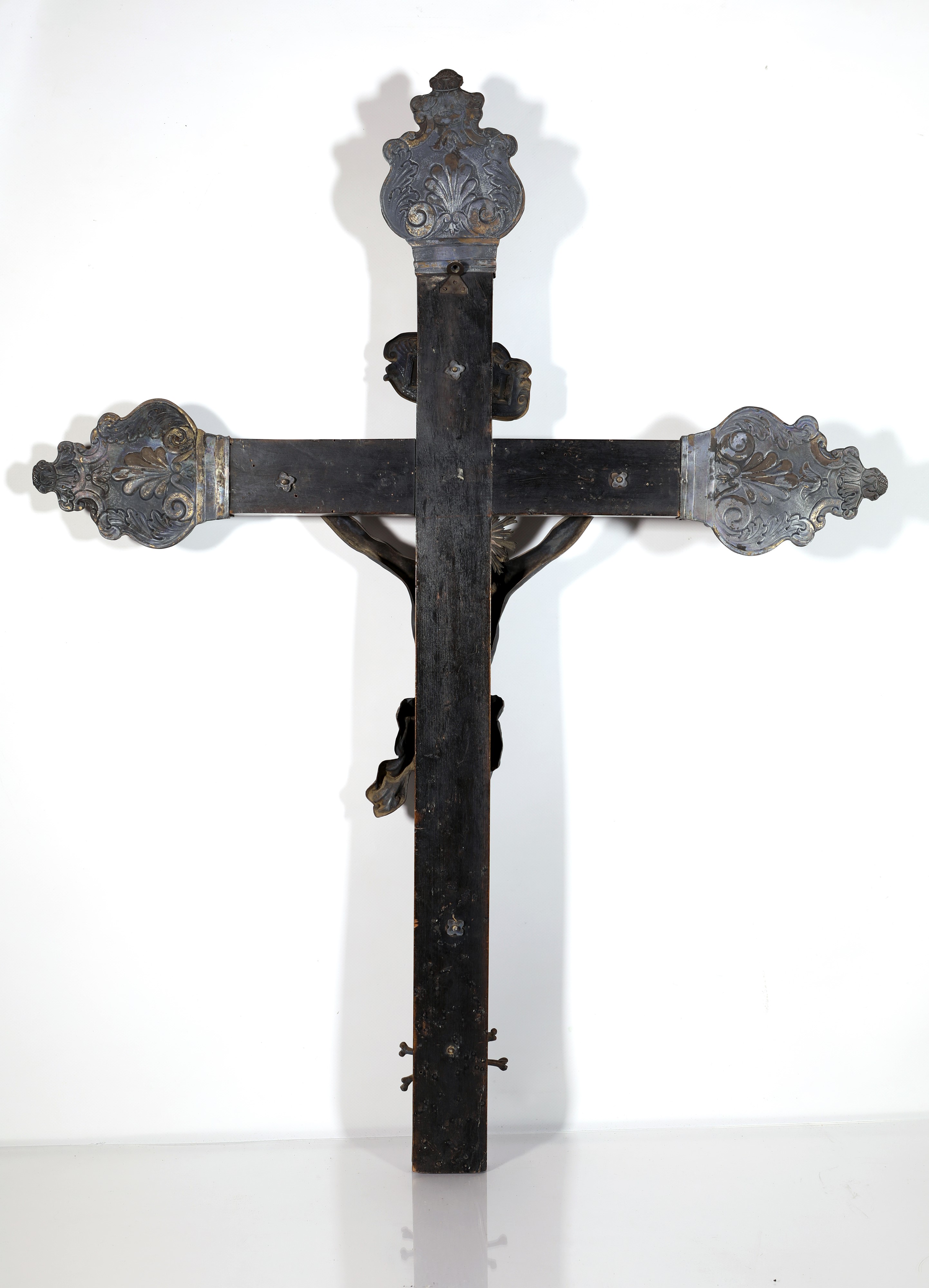 Grande Crocifisso in Tartaruga e Argento, Napoli, 1872 - 1878, Argentiere Gennaro Pane