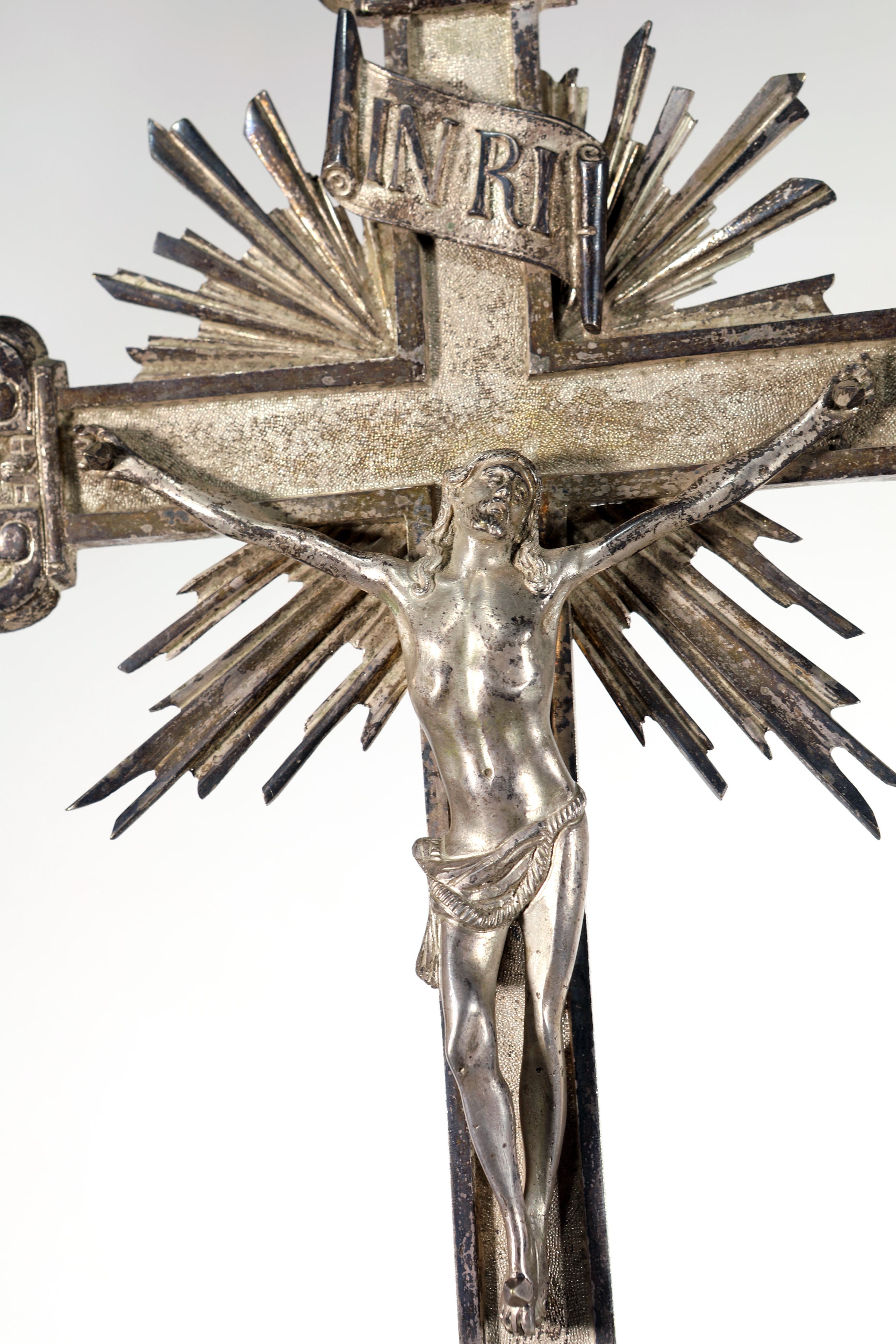 Croce Processionale in Metallo Argentato, XVIII/XIX Secolo