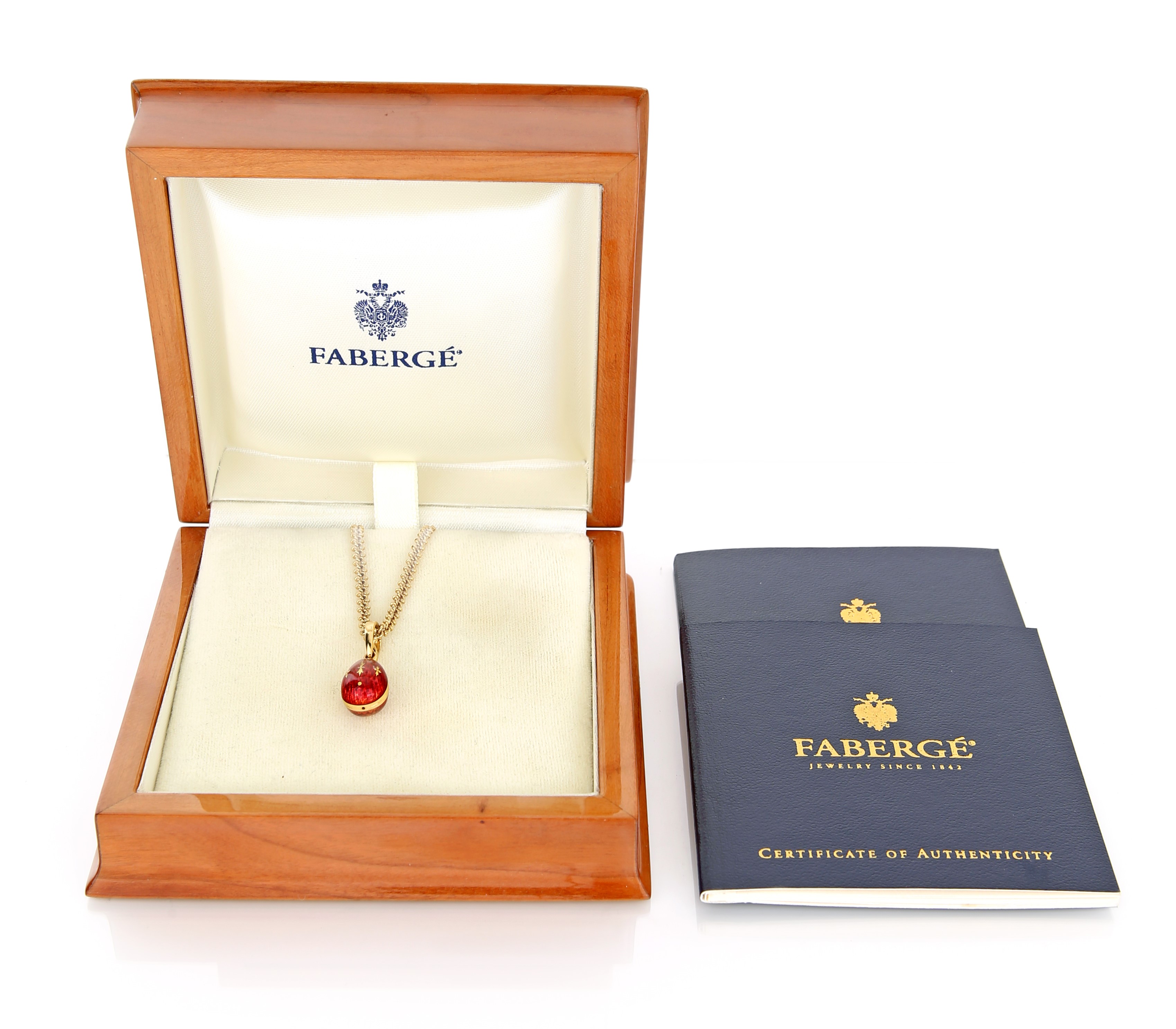 Fabergé Victor Mayer, Pendente con Catena in Oro e Smalto