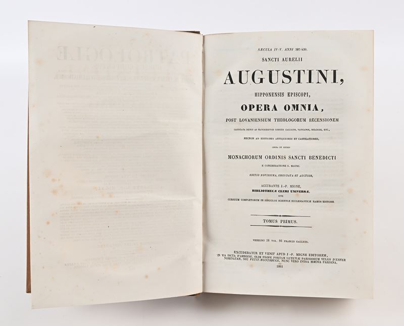 Sancti Aurelii Agustini - Opera Omnia Post Lovanensium Theologorum Recensionem. Patrologiae Latin...