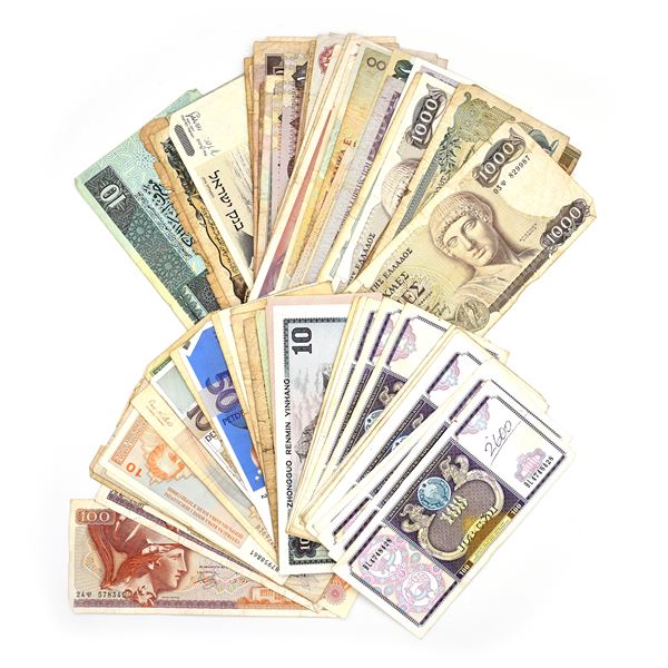 Lotto di cartamoneta estera ed oltremare