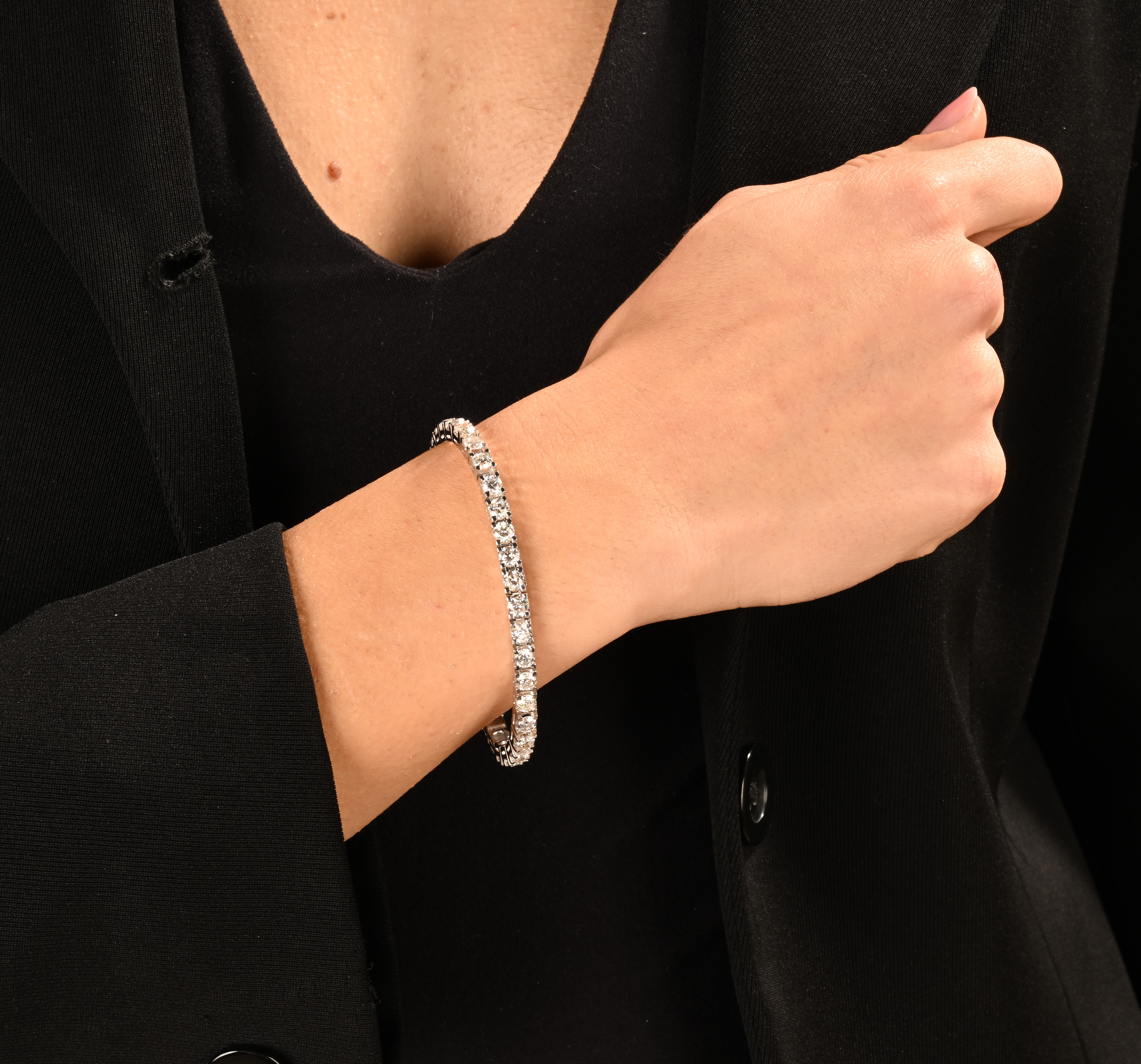 Bracciale Tennis in Oro e Brillanti
