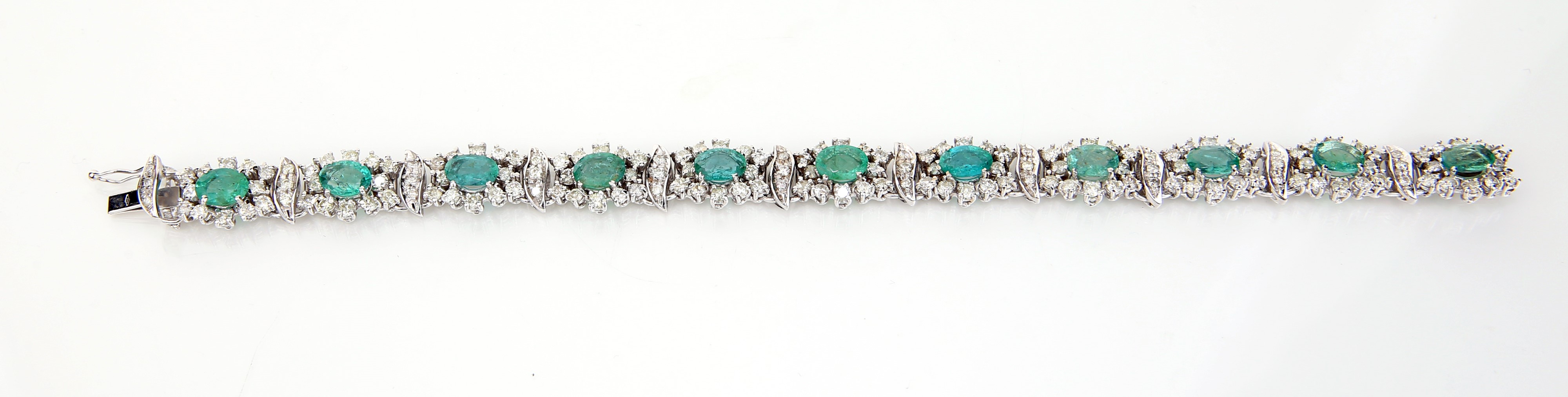 Bracciale in Oro, Brillanti e Smeraldi