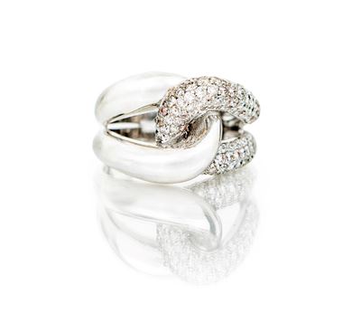 Anello a Nodo, in Oro e Brillanti