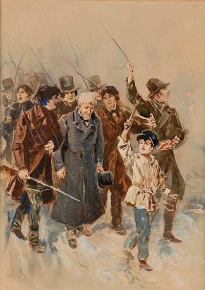 La Rivolta (tavola per un' Illustrazione)