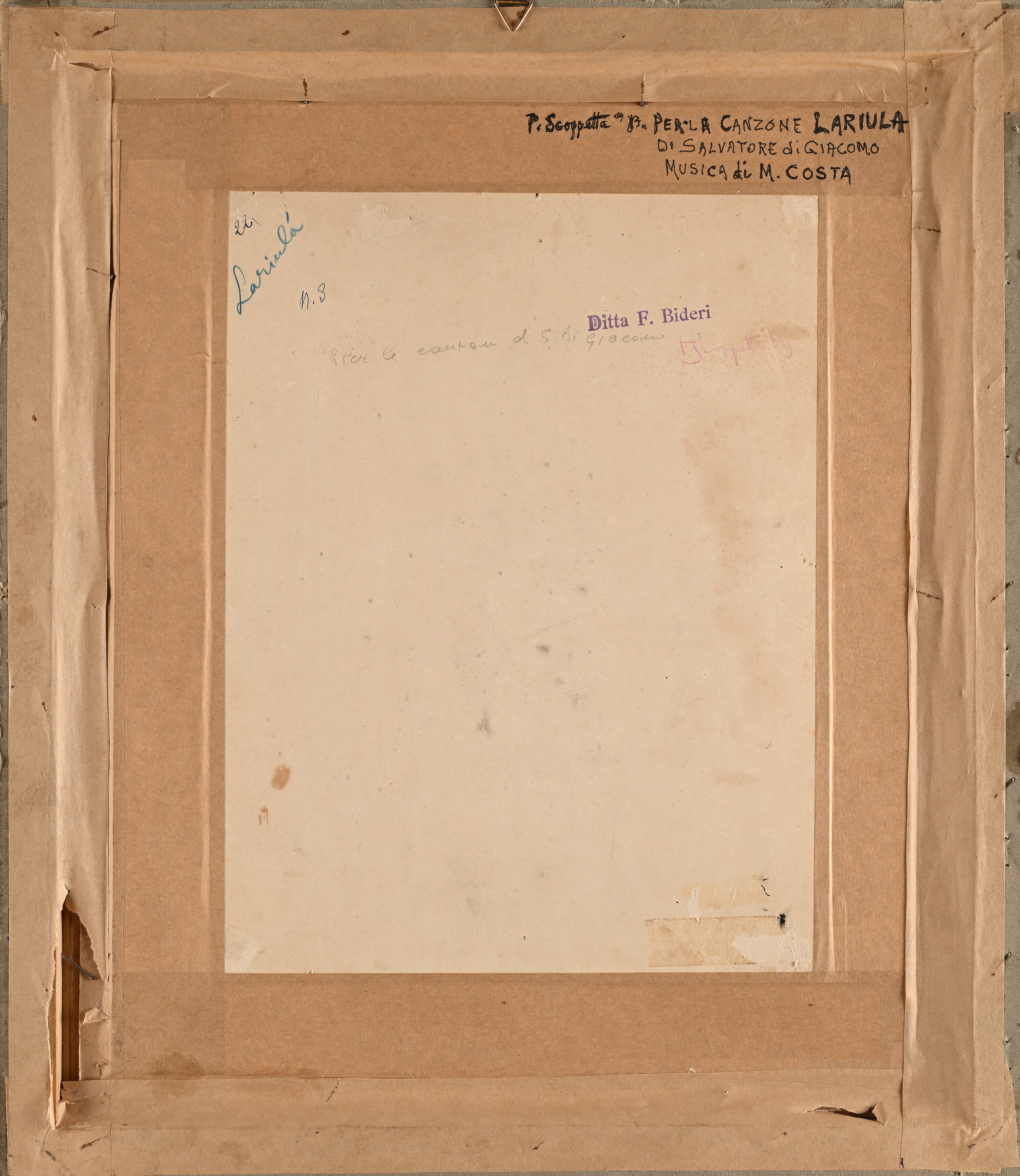 Pietro Scoppetta - Disegno per la Copertina della Canzone 'lariulà'