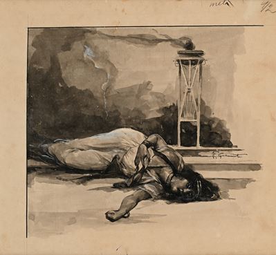 La Morte di Salomè - Tavola per Illustrazione