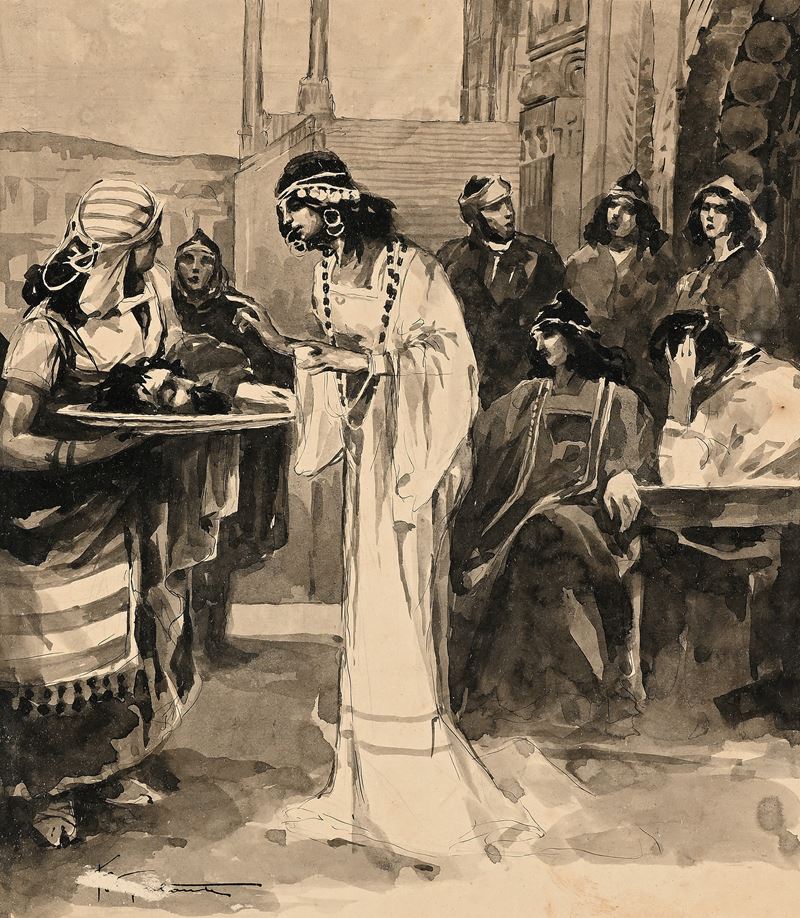 Francesco Galante - Salomè con la Testa del Battista - Tavola per Copertina