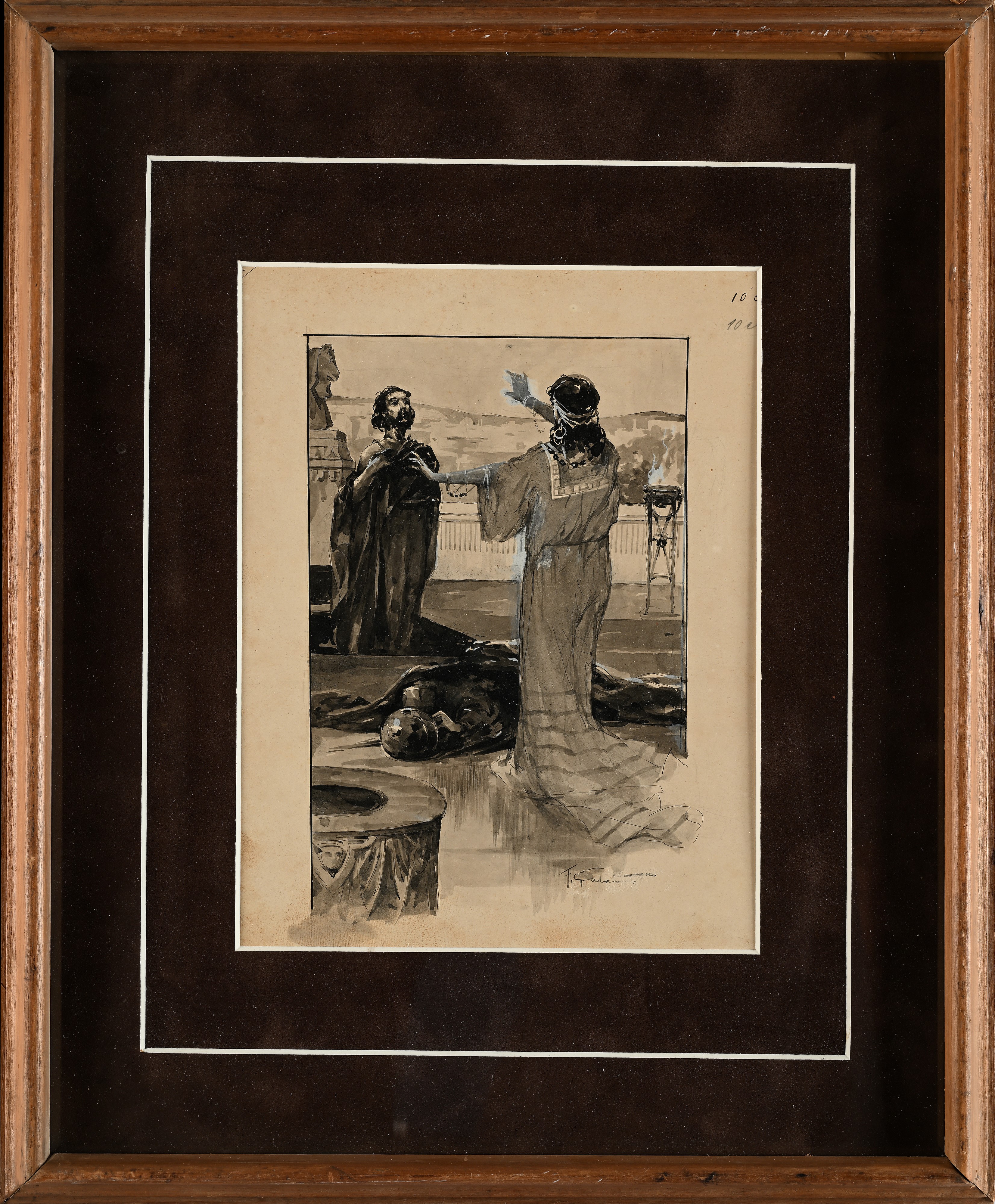 Francesco Galante - Salomè con il Battista - Tavola per Illustrazione